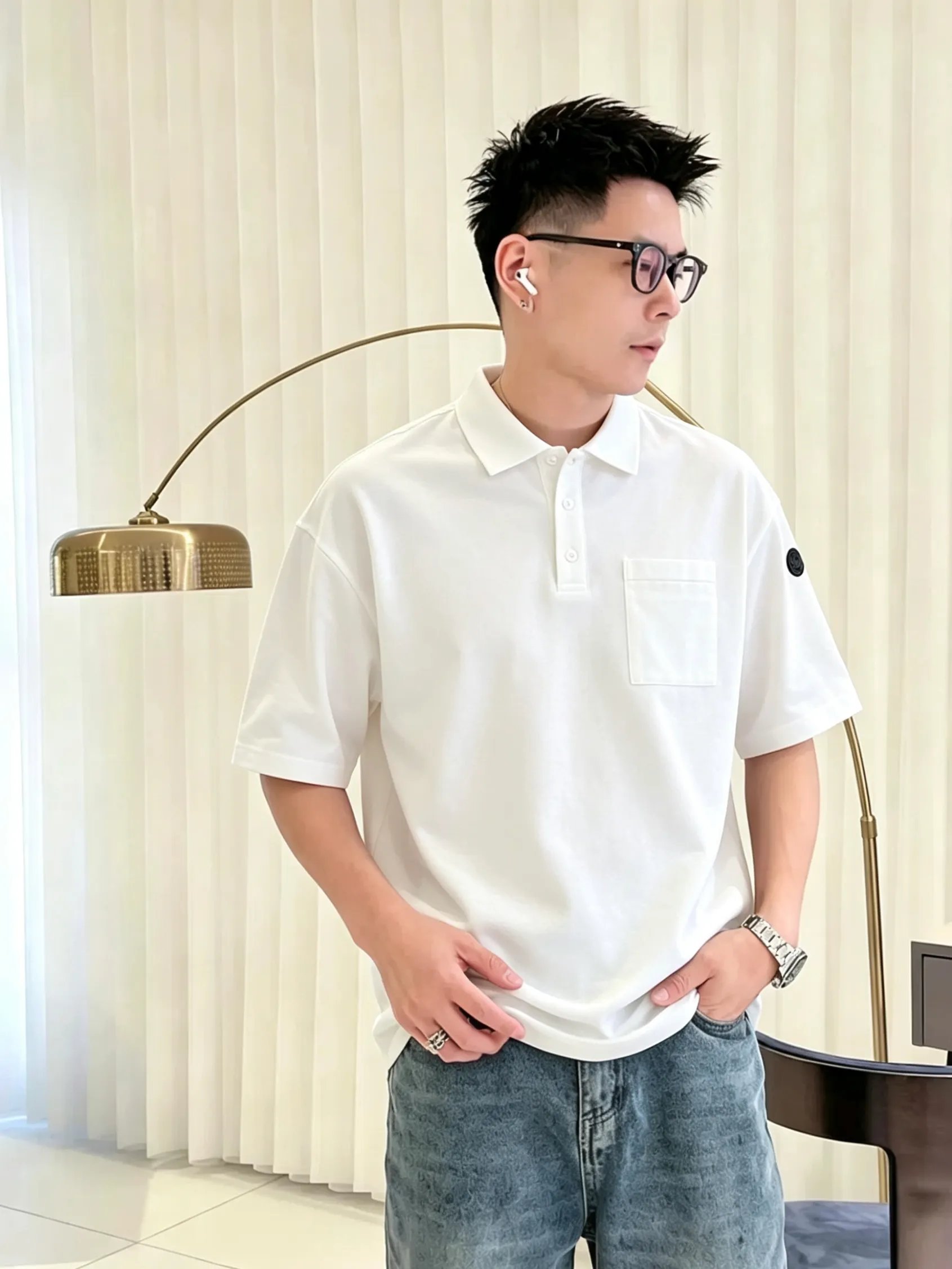 MONCLER logo polo